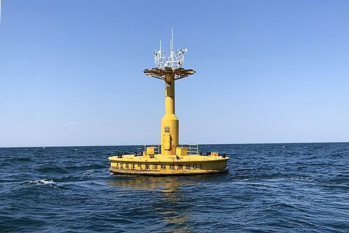 山东海洋气象浮标观测站用于“十三运”服务